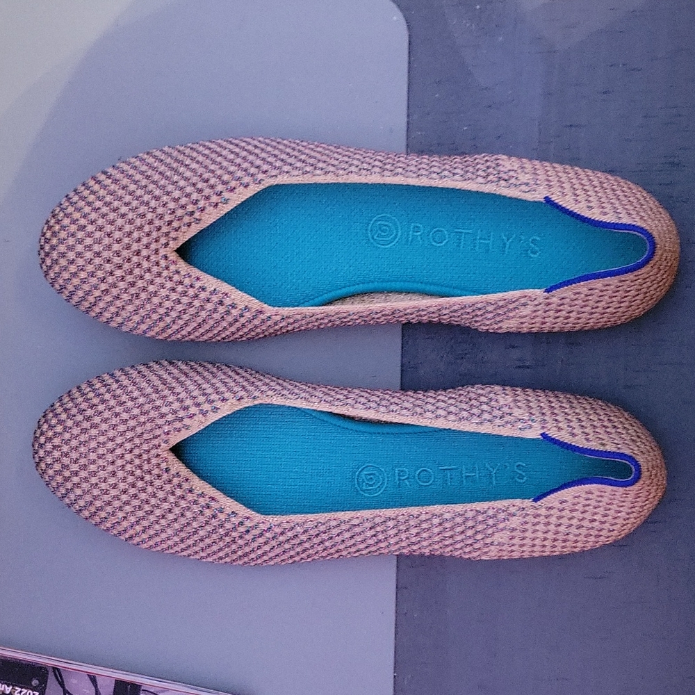 Rothy's Mult Metallic The Flat NWOT
